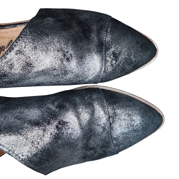 FREE PEOPLE Royale Flat metallic silver/black, size 36/5.5-6, boho chic - Picture 5 of 10